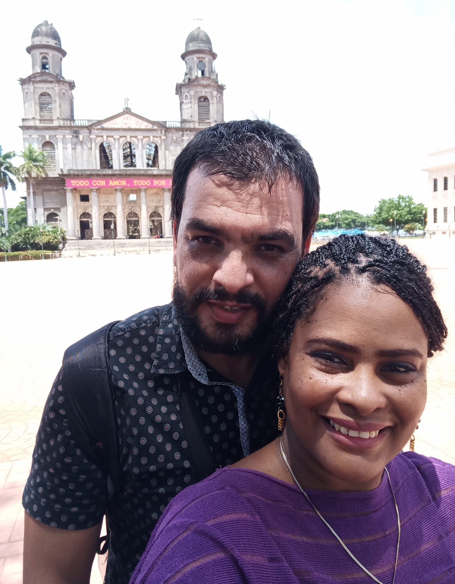 Visit to the Old Cathedral of Managua, also known as the "Catedral de Santiago".